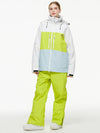 Women's Arctic Queen Mountain Windbreaker Thermal Snow Suits with Overalls Bibs