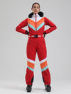 Women's Gsou Snow Retro Stripe Snow Queen Ski Jumpsuit