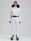 Women's Gsou Snow Mountain Chic Faux-Fur Trim Flare Ski Suit