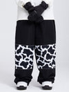 Men's Freestyle Knee Reflective Graphic Panel Cargo Baggy Snow Pants