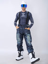 Men's Winter Warm Waterproof Hip Snowboard Denim Pants Jeans