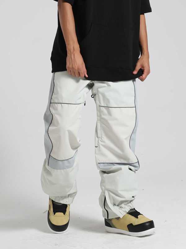 Men's Gsou Snow Winter Track Block Snow Pants